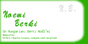 noemi berki business card